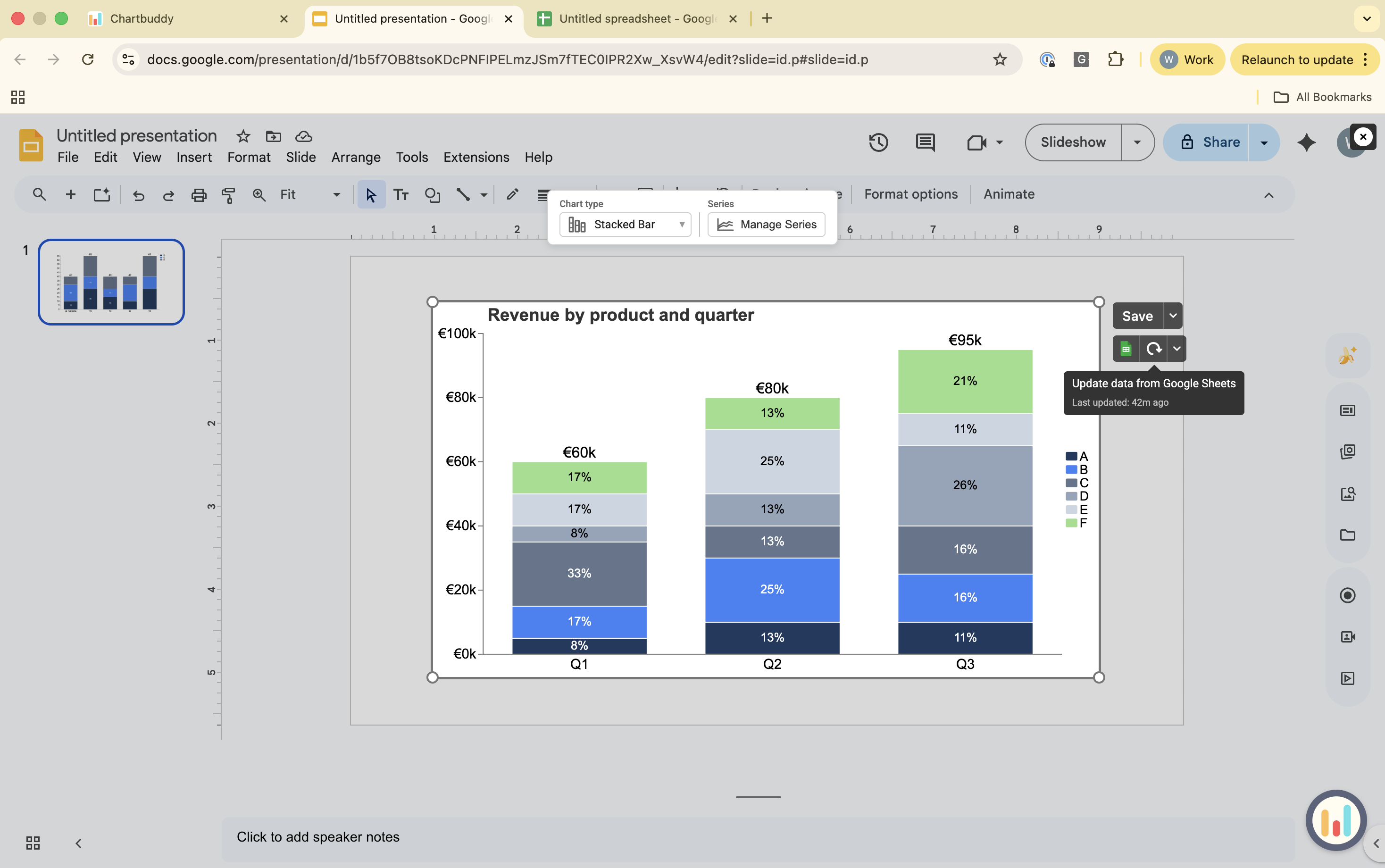 Refresh button next to the Google Sheets logo